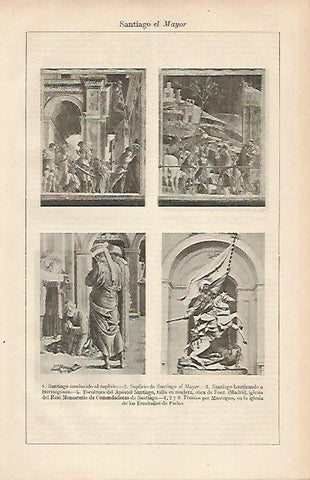 LAMINA ESPASA 19471: Representaciones de Santiago el Mayor