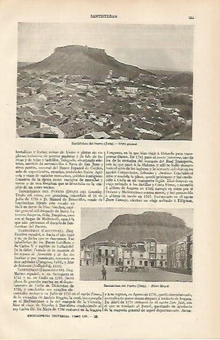 LAMINA ESPASA 19479: Vista de Santiesteban del Puerto Jaen
