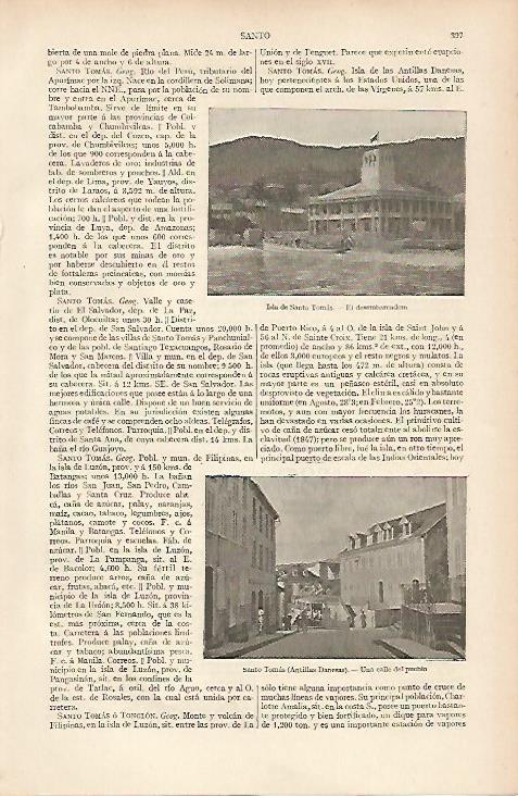 LAMINA ESPASA 19494: Desembarcadero de la isla de Santo Tomas