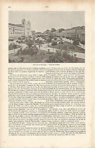 LAMINA ESPASA 19510: Plaza del Carmen en Sao Luiz de Maranhao
