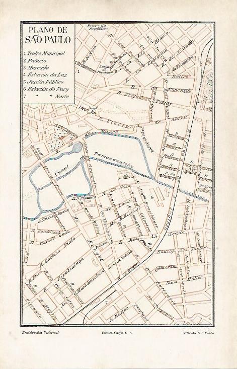 LAMINA ESPASA 19511: Plano de Sao Paolo Brasil