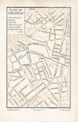 LAMINA ESPASA 19511: Plano de Sao Paolo Brasil