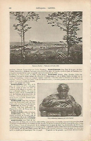 LAMINA ESPASA 19556: Vista de Sarteano Italia