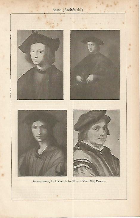 LAMINA ESPASA 19558: Autorretratos de Andres del Sarto