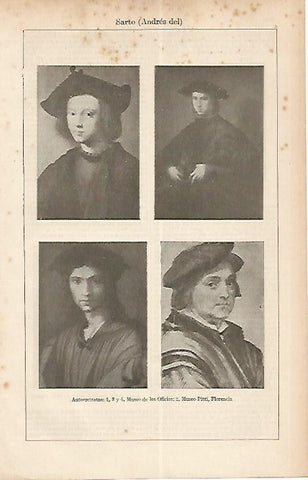 LAMINA ESPASA 19558: Autorretratos de Andres del Sarto