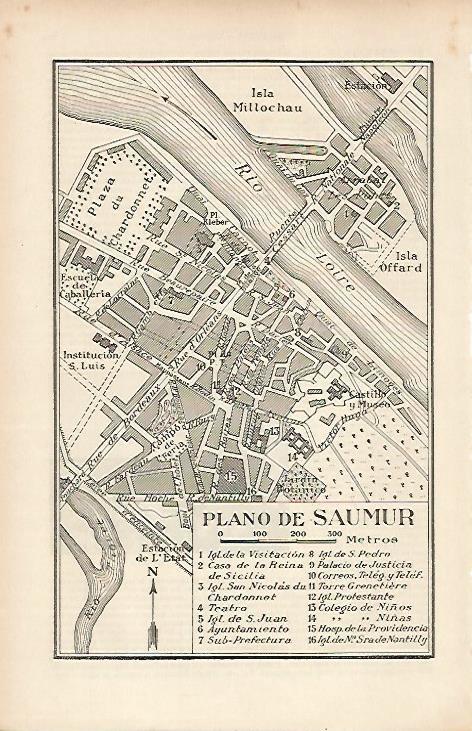 LAMINA ESPASA 19579: Plano de Saumur Francia