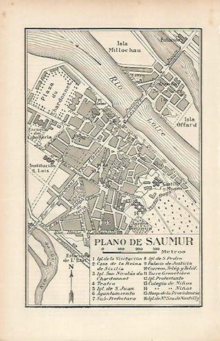 LAMINA ESPASA 19579: Plano de Saumur Francia