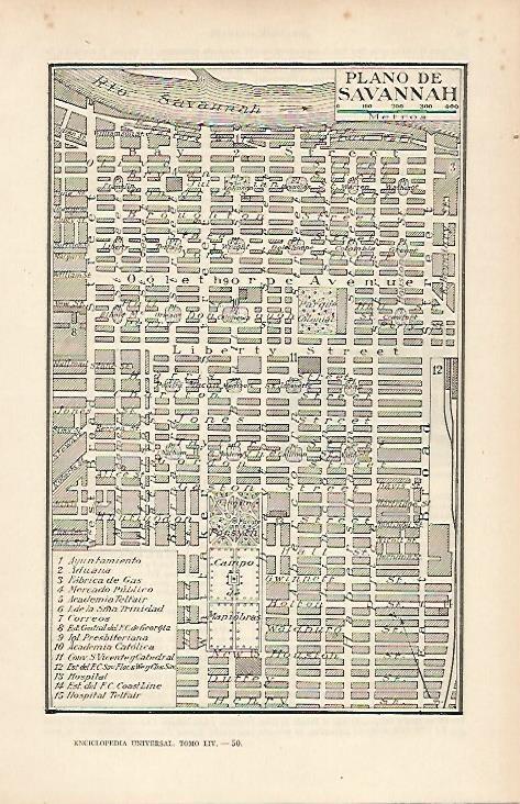 LAMINA ESPASA 19587: Plano de Savannah Estados Unidos