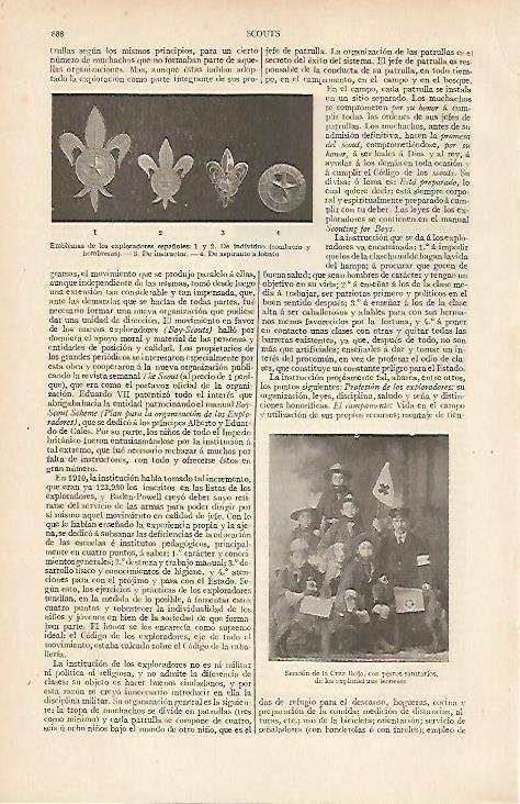 LAMINA ESPASA 19601: Emblemas de los exploradores españoles