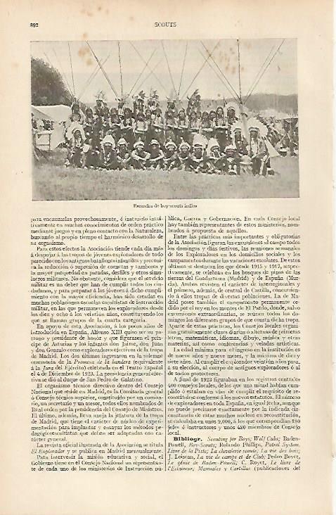 LAMINA ESPASA 19603: Boy scouts indios