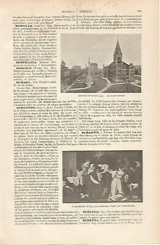 LAMINA ESPASA 19604: Ayuntamiento de Scranton Estados Unidos