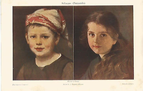 LAMINA ESPASA 19610: Hansel y Gretel por F. Schauss