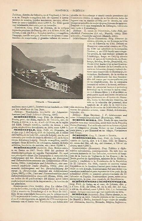 LAMINA ESPASA 19628: Vista de Schoneck Polonia