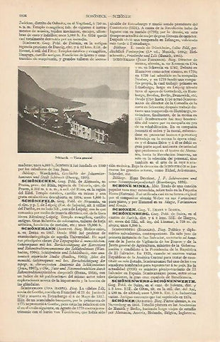 LAMINA ESPASA 19628: Vista de Schoneck Polonia