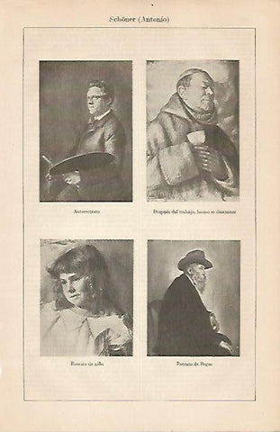 LAMINA ESPASA 19629: Retratos por A. Schoner