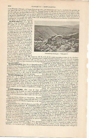 LAMINA ESPASA 19632: Vista de Schwarzburg Alemania