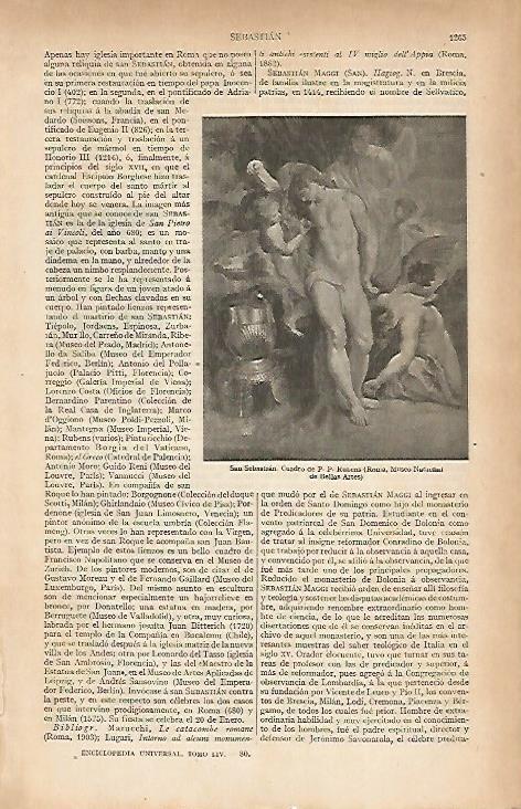 LAMINA ESPASA 19646: San Sebastian por Rubens