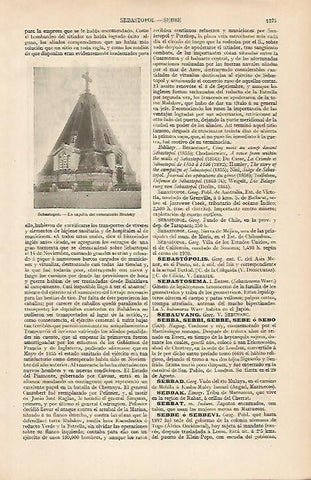 LAMINA ESPASA 19650: Capilla del cementerio Bratsky en Sebastopol