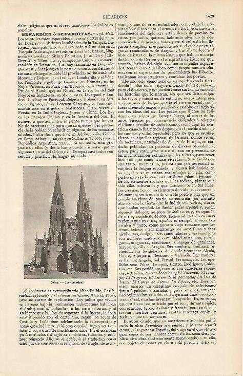 LAMINA ESPASA 19661: Catedral de Seez