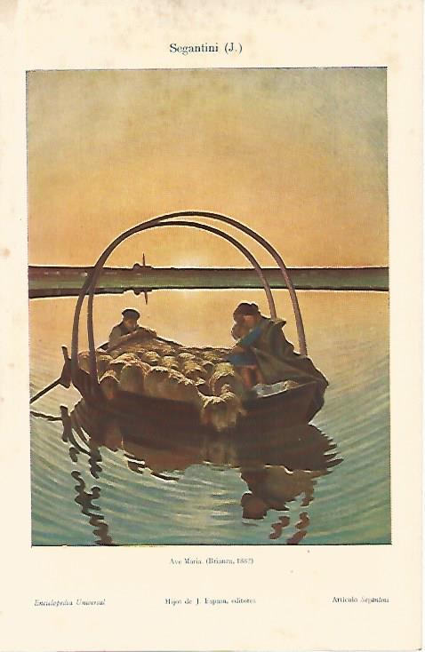 LAMINA ESPASA 19664: Ave Maria por J. Segantini