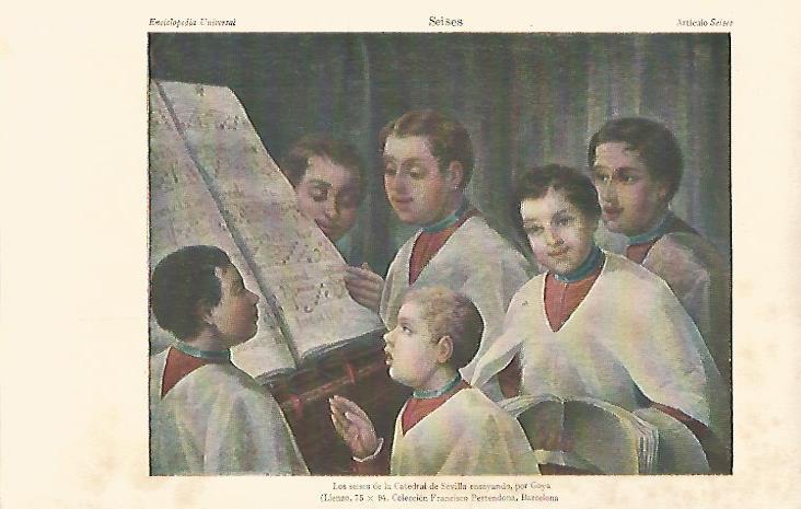LAMINA ESPASA 19693: Los seises de la Catedral de Sevilla por Goya