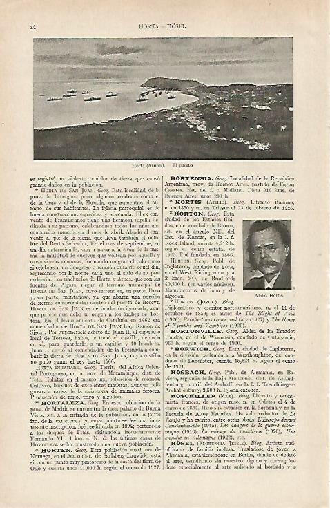 LAMINA ESPASA 19703: Puerto de Horta Azores