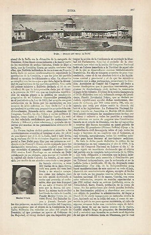 LAMINA ESPASA 19717: Palacio del virrey en Delhi India