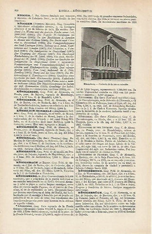 LAMINA ESPASA Alemania 19749: Estacion de Konigsberg Alemania