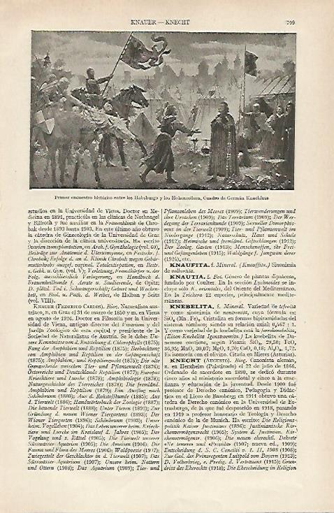 LAMINA ESPASA 19751: Cuadro de German Knackfuss