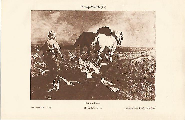 LAMINA ESPASA 19761: Detras del arado por Kemp Welch