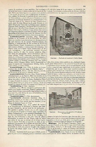 LAMINA ESPASA 19777: Iglesia de Santa Maria en Lanciano Italia