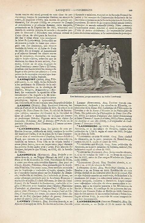 LAMINA ESPASA 19778: Los fantasmas escultura de P. Landowsli