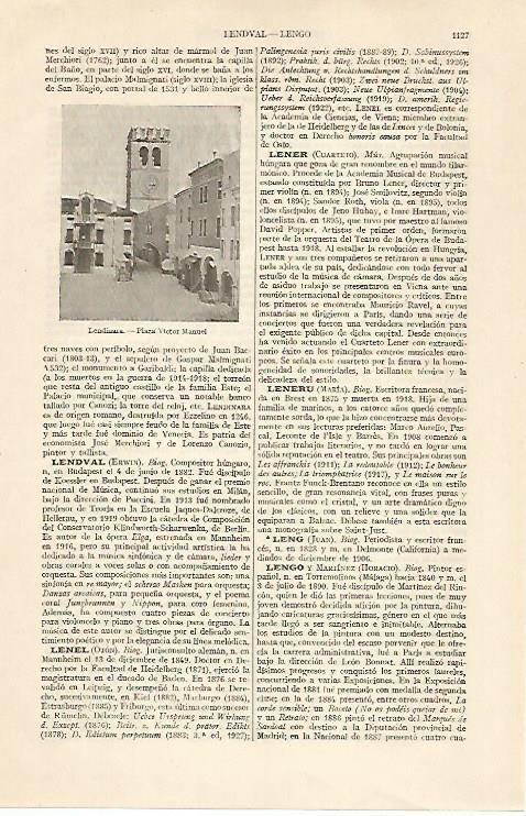 LAMINA ESPASA 19792: Plaza Victor Manuel en Lendinara Italia