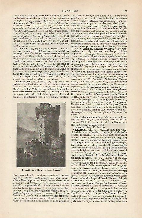 LAMINA ESPASA 19795: El Castillo de la Mota por C. Lezcano