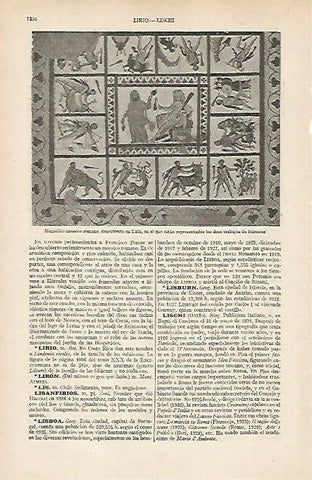 LAMINA ESPASA 19801: Mosaico romano de Liria Valencia
