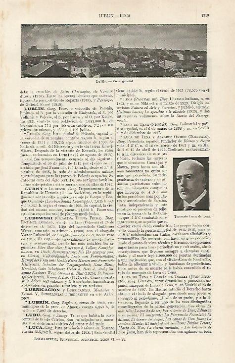 LAMINA ESPASA 19820: Vista de Lublin Polonia