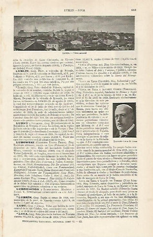 LAMINA ESPASA 19820: Vista de Lublin Polonia