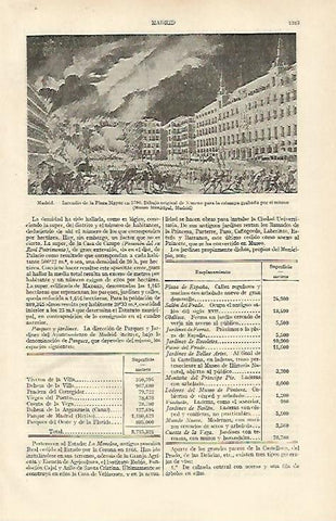 LAMINA ESPASA 19827: Incendio de la Plaza Mayor de Madrid en 1790