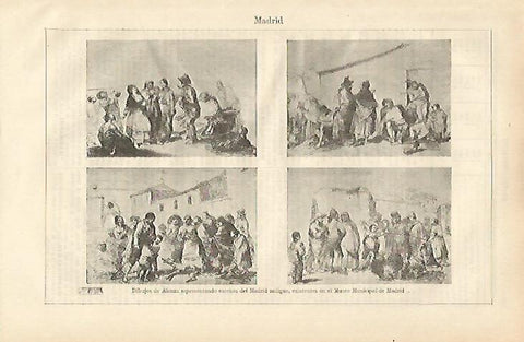 LAMINA ESPASA 19831: Dibujos de Alenza sobre el Madrid antiguo
