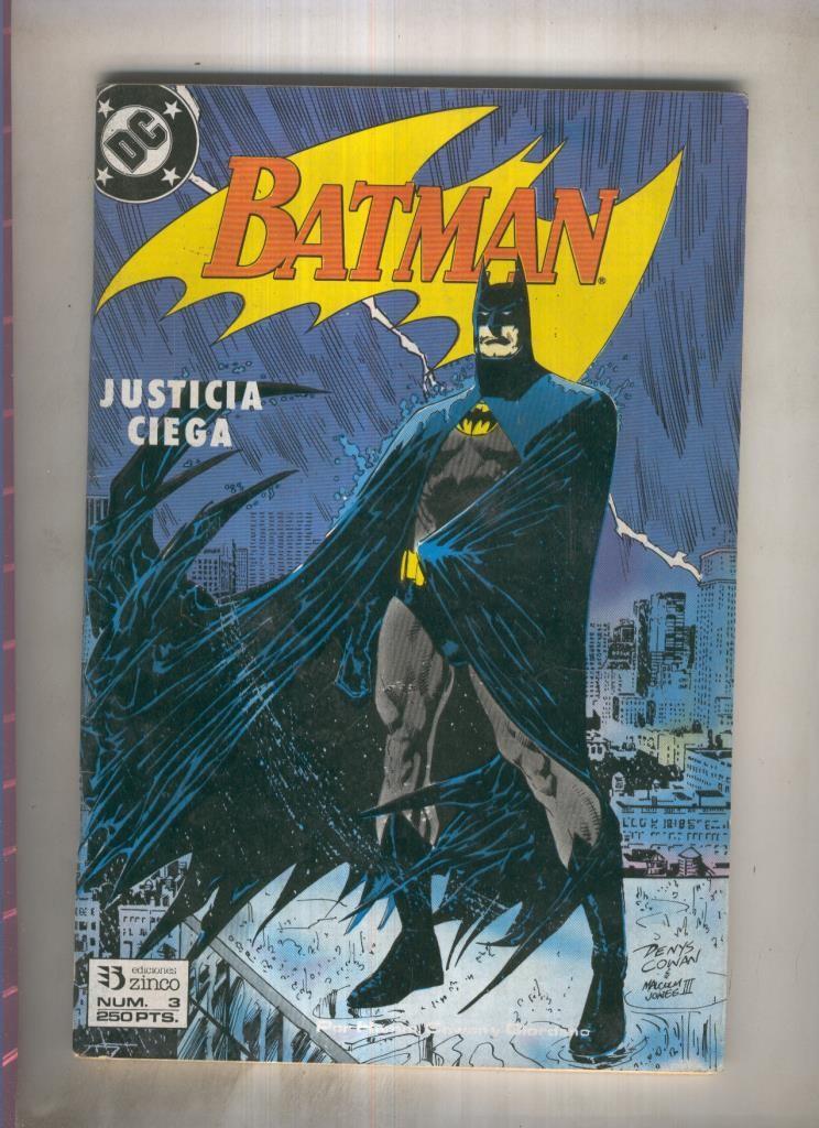 Batman: Justicia ciega numero 3 (subrayado leve en parte credito)