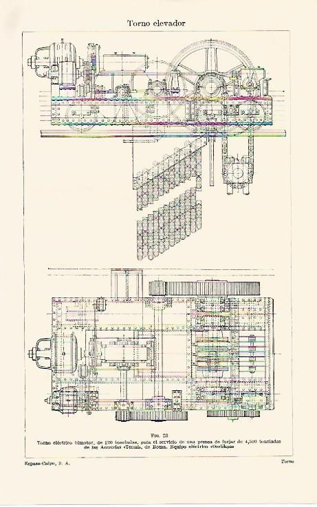 LAMINA ESPASA 1339: Torno elevador