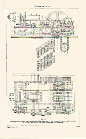 LAMINA ESPASA 1339: Torno elevador