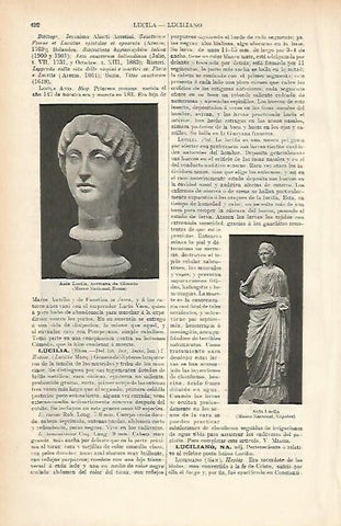 LAMINA ESPASA 1826: Estatuas de Ania Lucila