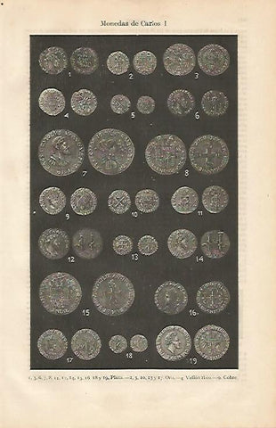 LAMINA ESPASA 4324: Monedas del emperador Carlos V