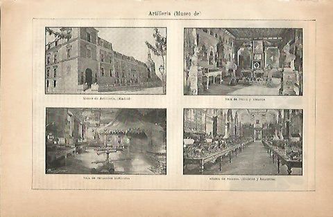 LAMINA ESPASA 5633: Vistas del Museo de Artilleria
