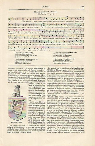 LAMINA ESPASA 7228: Himno Nacional de Irlanda