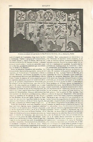 LAMINA ESPASA 8799: Mosaico del pavimento de San Pedro in Ciel d Oro