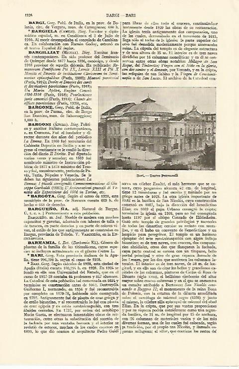 LAMINA ESPASA 10959: Teatro Petruzzelli en Bari Italia