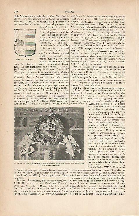 LAMINA ESPASA 11761: Escudo de los Borgia