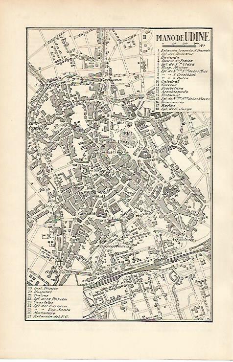 LAMINA ESPASA 12095: Plano de Udine Italia